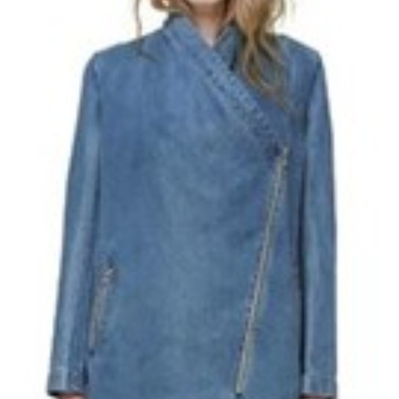 Soia & Kyo Stefie Denim Coat Size Small - Picture 3 of 10